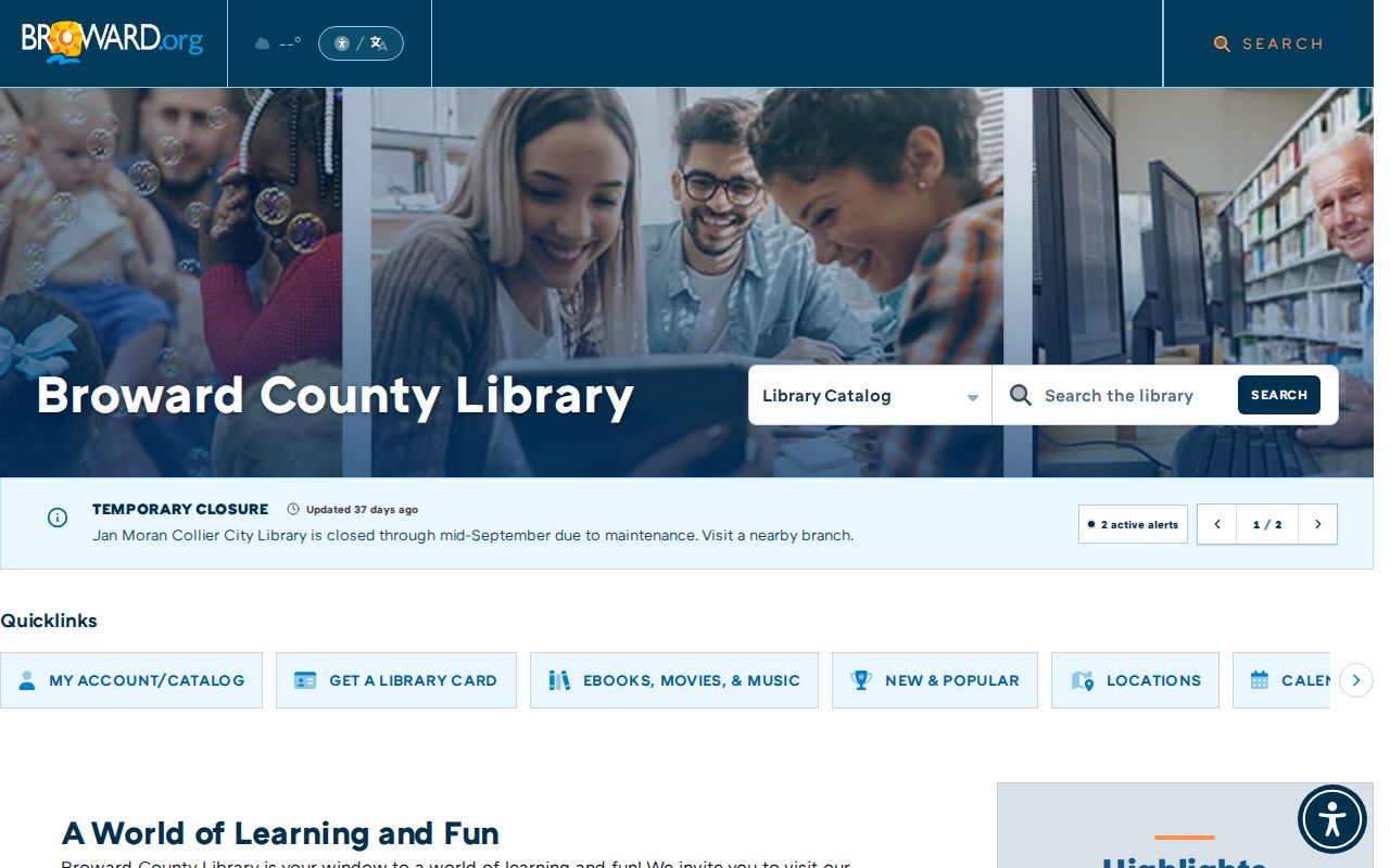Broward County Library history and genealogy research resources