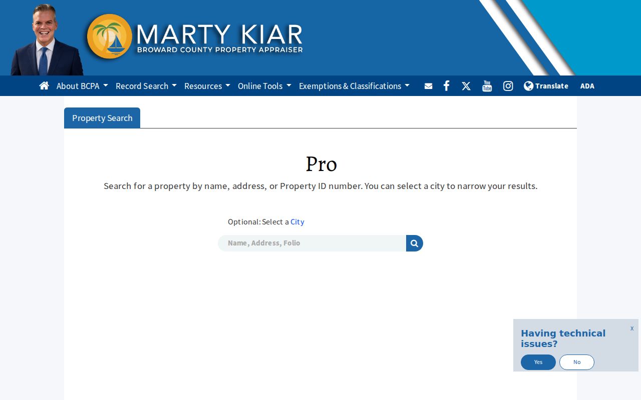 Coral Springs residents directory BCPA property search