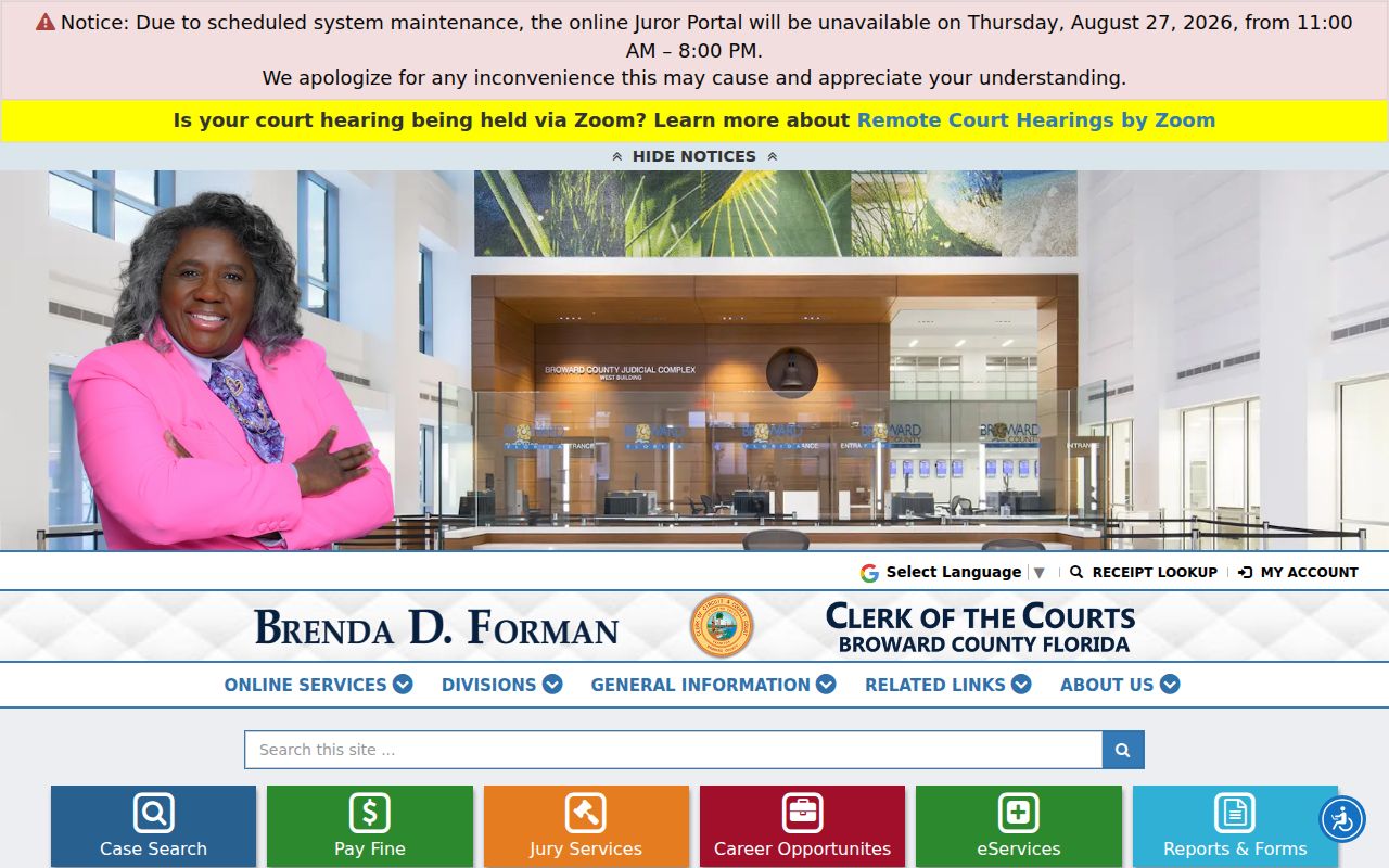 Coral Springs residents directory Broward Clerk resources