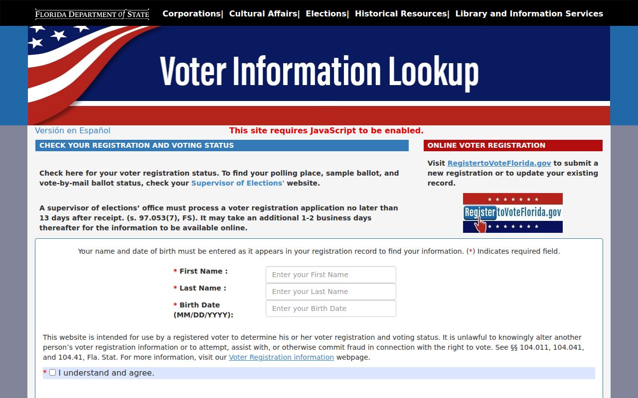 Coral Springs residents directory Florida voter lookup