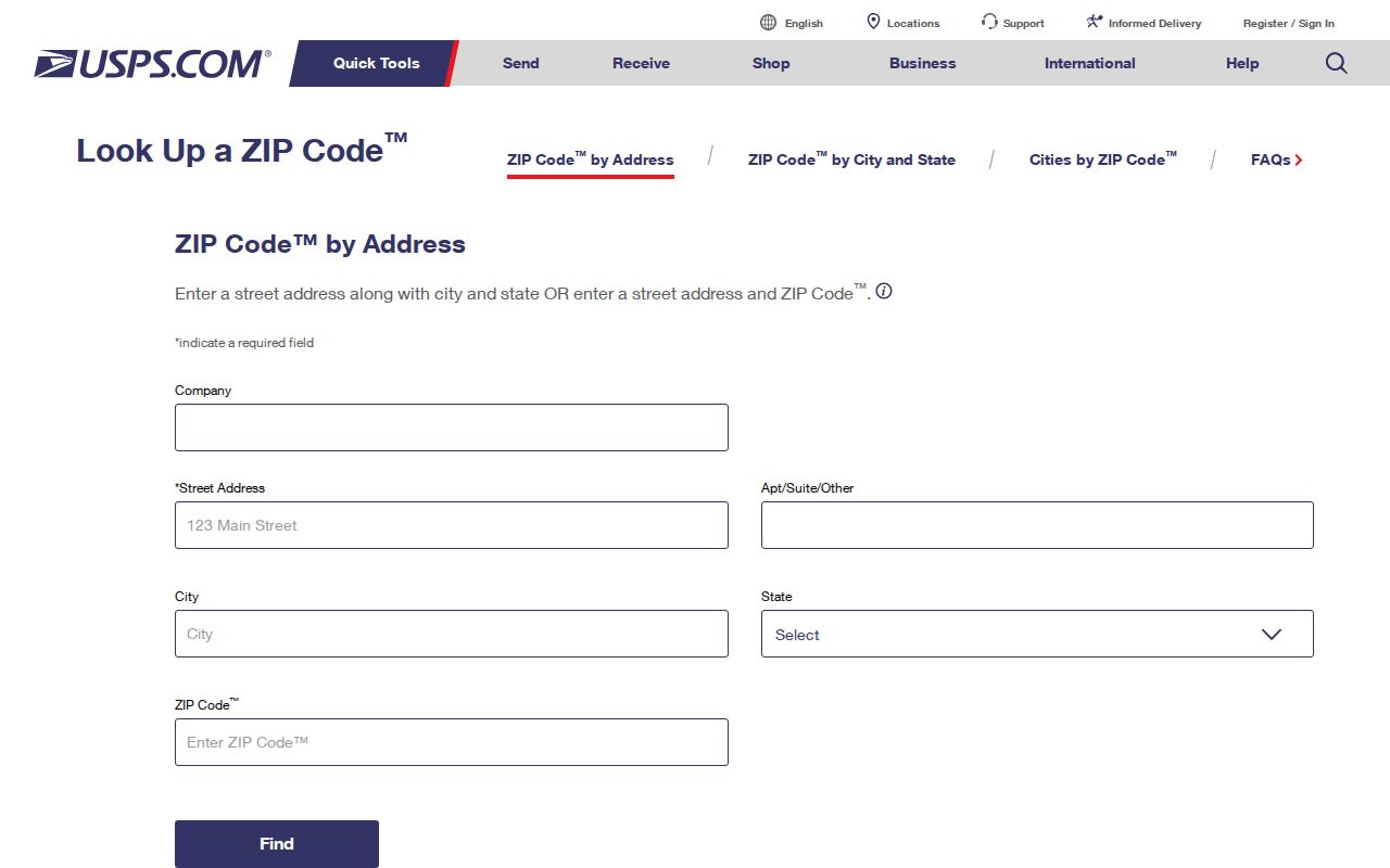 USPS address lookup used to verify a Coral Springs ZIP code